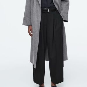 COS high waisted pleated barrel pants